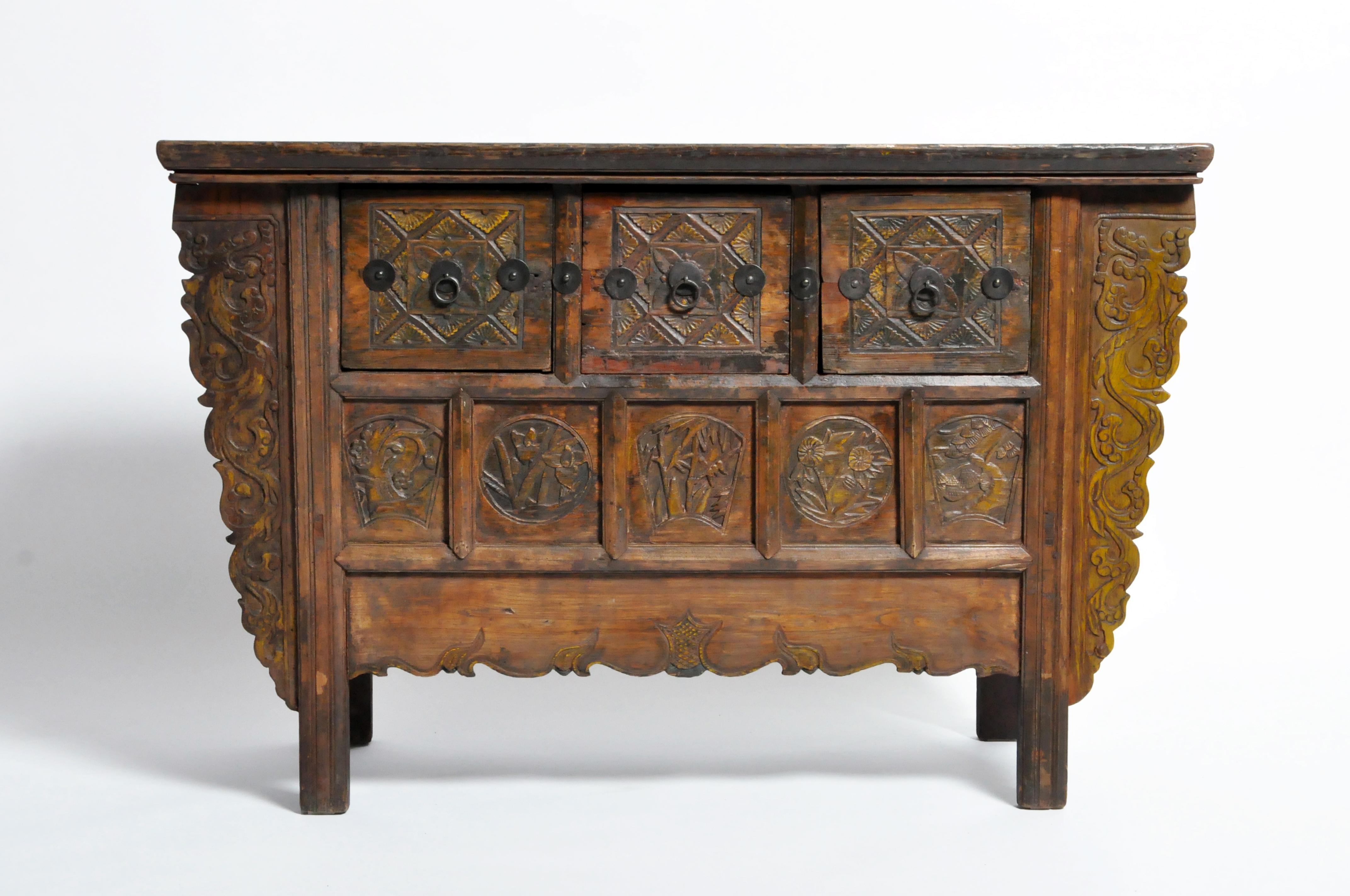 20th Century Chinese Cabinet with Three Drawers and 
