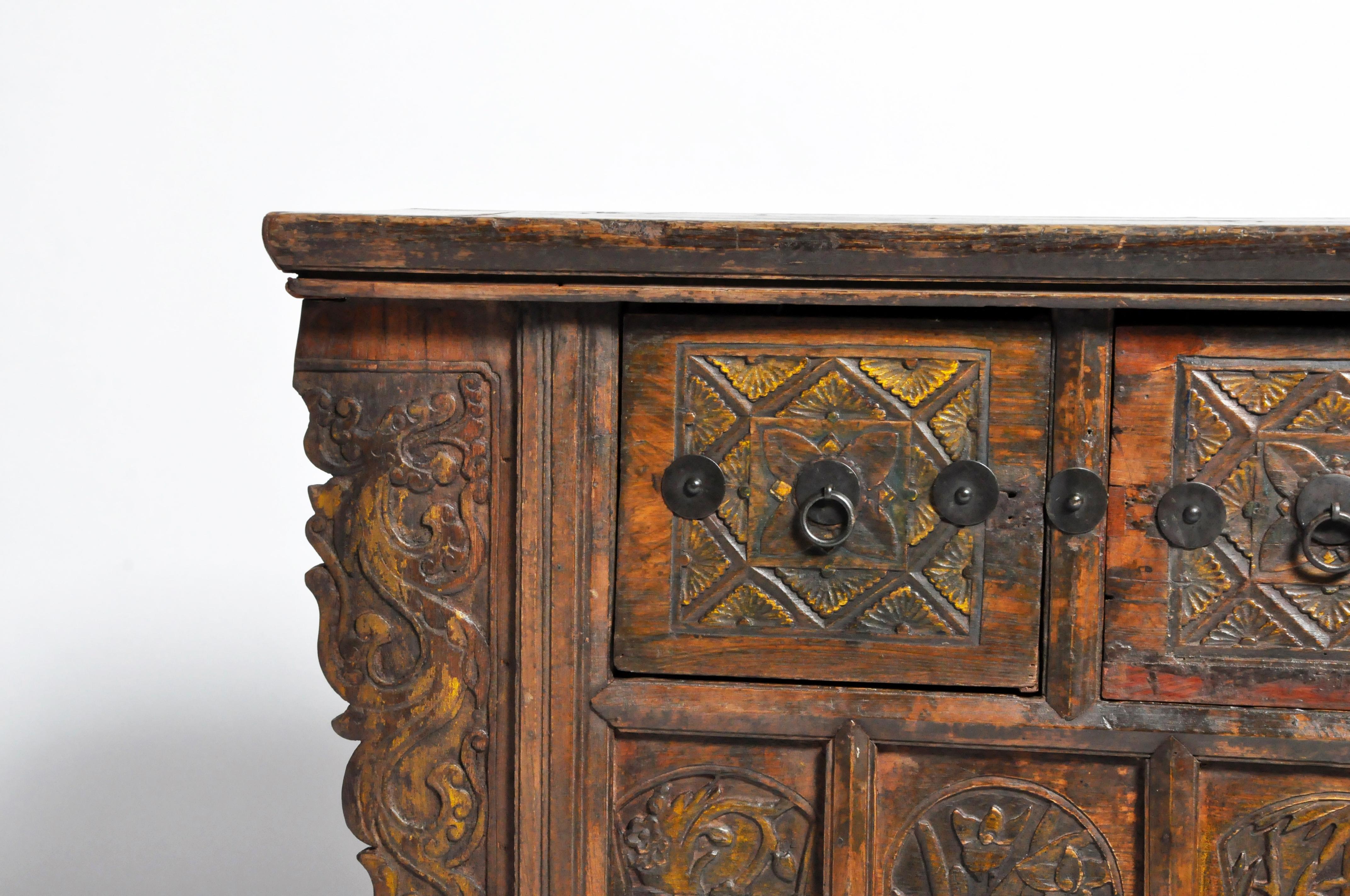 Chinese Cabinet with Three Drawers and 
