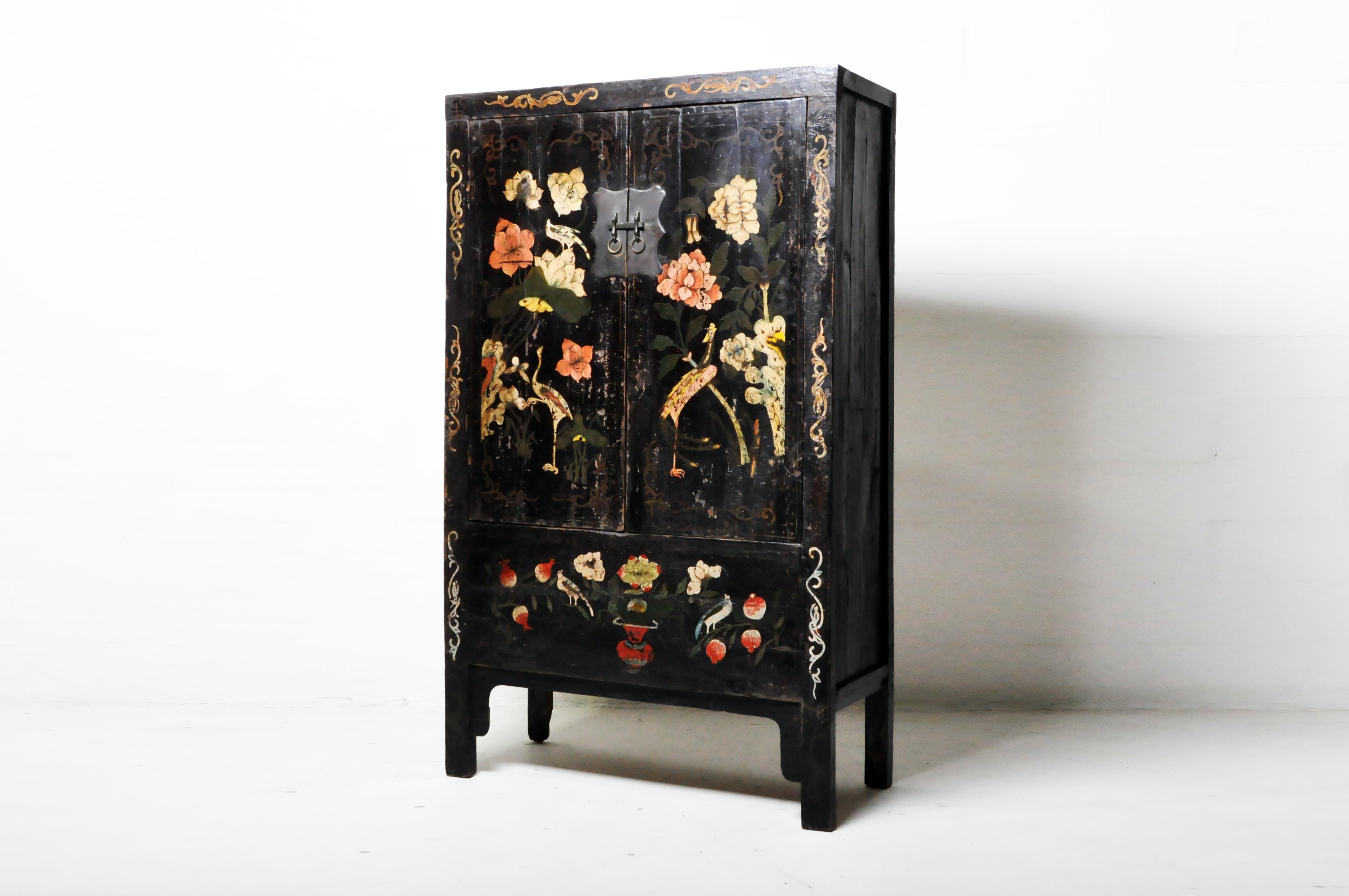 Chinese Cabinet with Two Drawers and Shelves 11