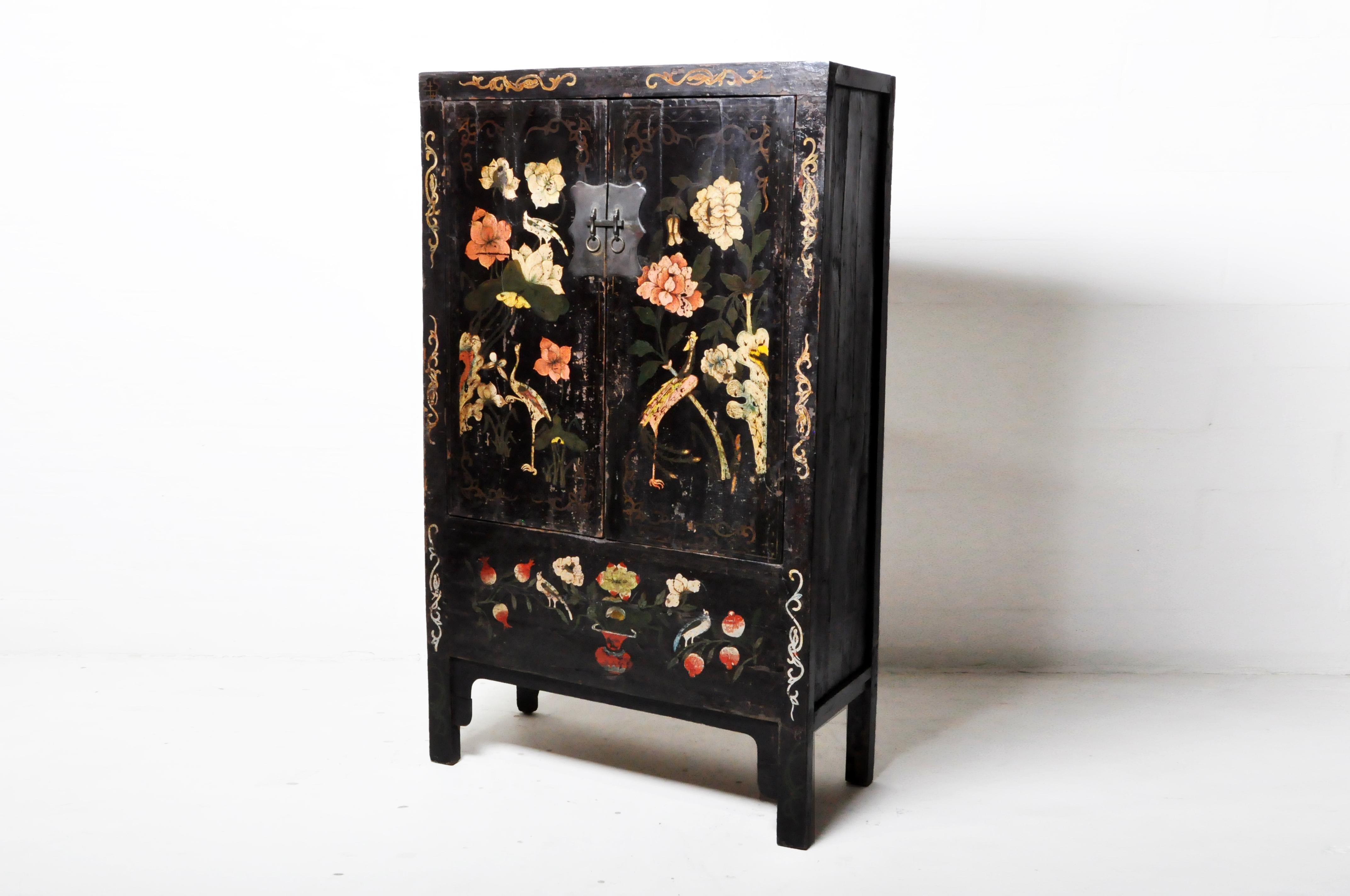 Chinese Cabinet with Two Drawers and Shelves 12