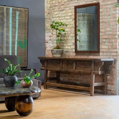 Marco de calígrafo chino con espejo, c. 1900