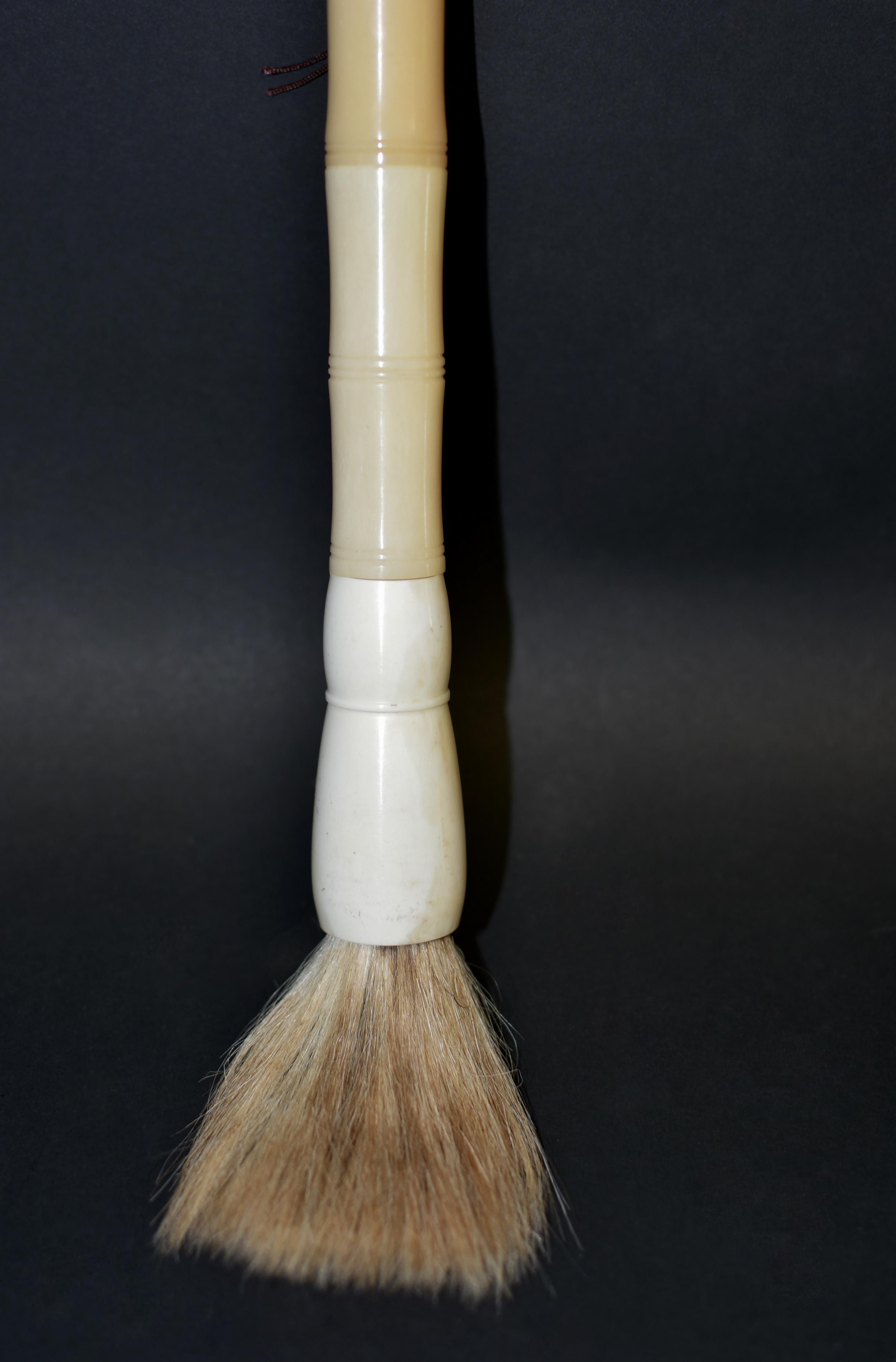 Chinese Calligraphy Brush Bone Handle For Sale 2