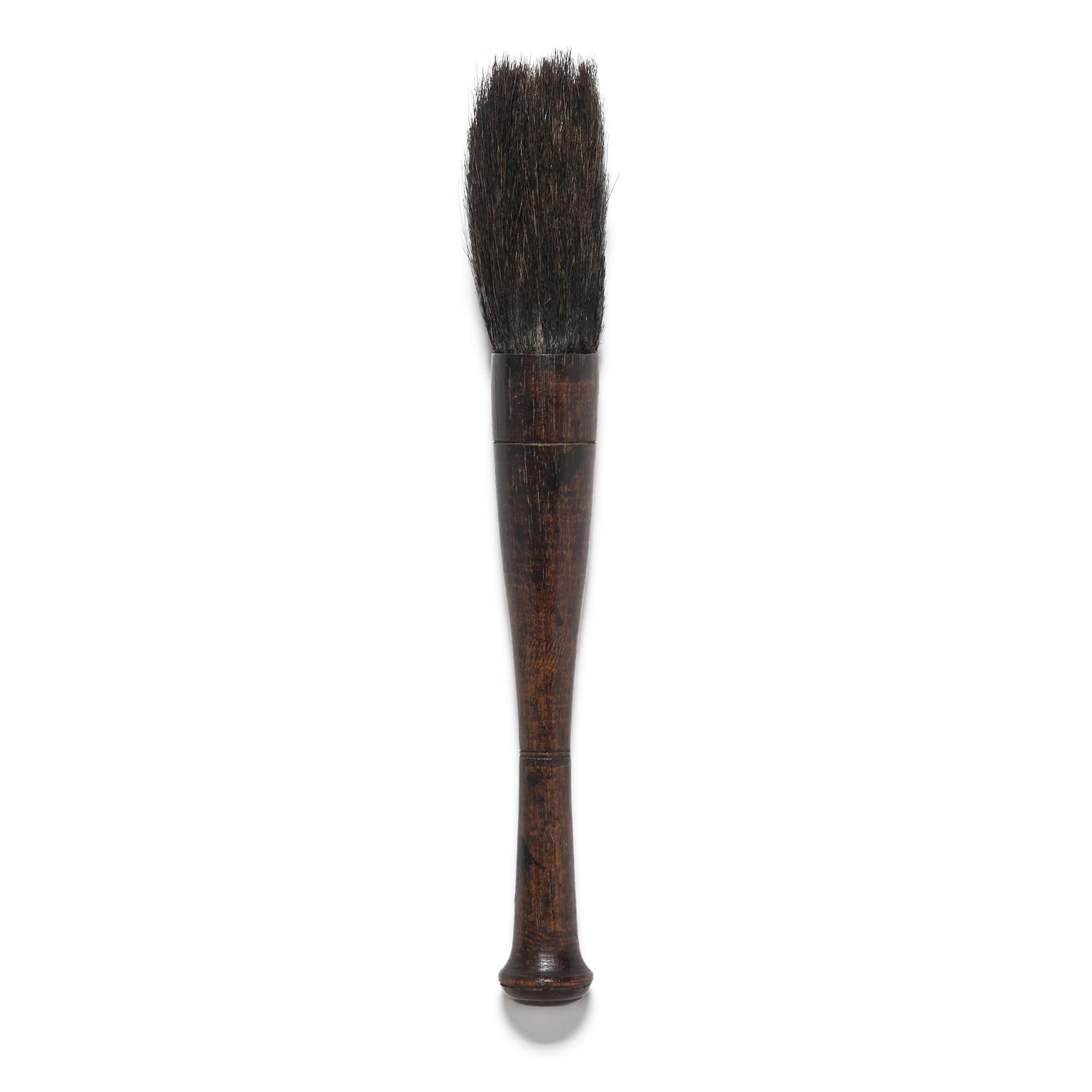 Along with paper, ink, and inkstone, the brush was part of the Four Treasures found in a scholar’s studio. Arguably the most important tool, the brush served as a direct link to the artist’s creative spirit. This early 20th century calligraphy brush