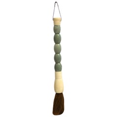 Chinese Calligraphy Brush Olive Jasper Barrel Beads