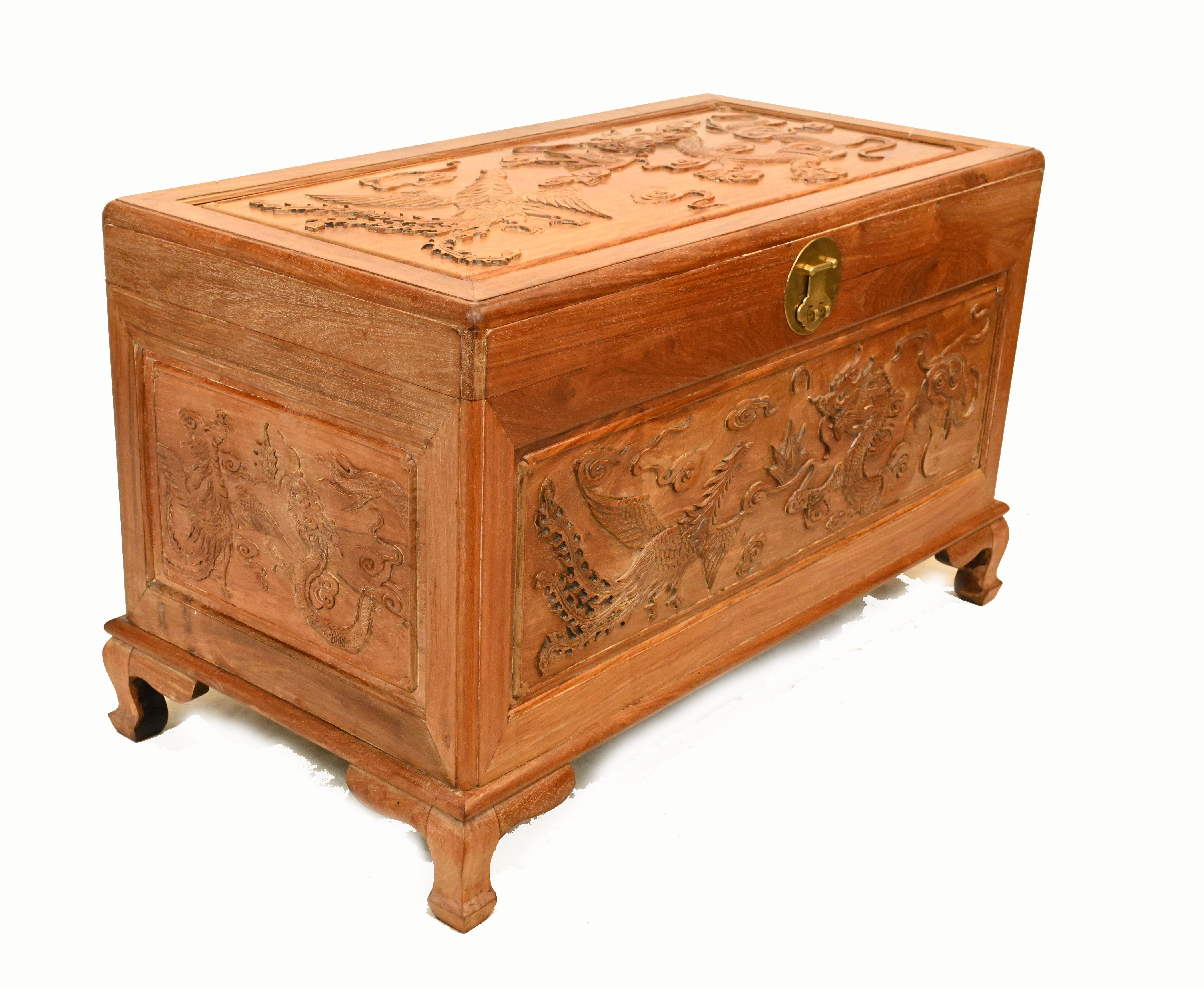 Chinese Camphor Chest Antique Trunk, 1930 1