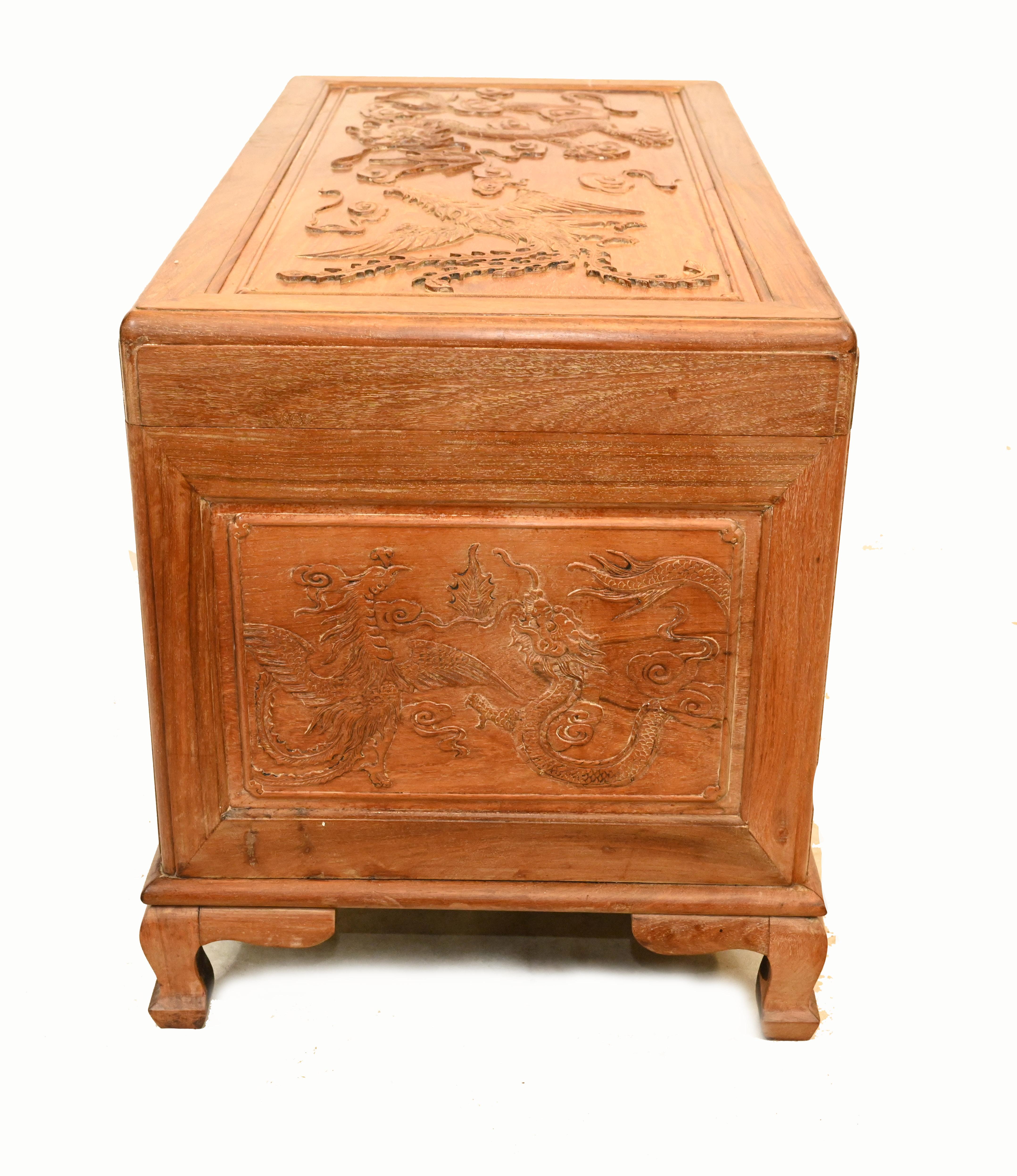 Chinese Camphor Chest Antique Trunk, 1930 2