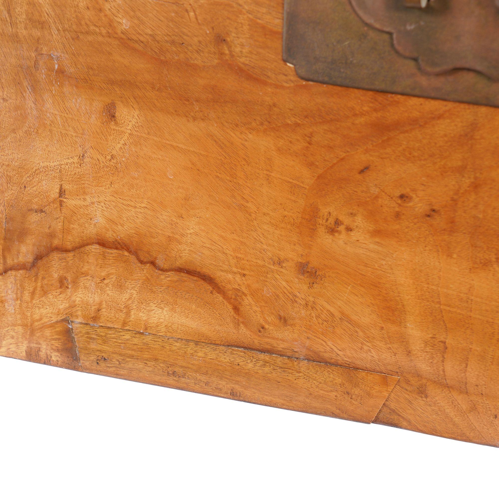 Chinese camphor wood trunk on ebonized hardwood stand, 1820 For Sale 9