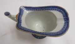 Chinese Canton Blue and White Porcelain Helmet Shaped Creamer
