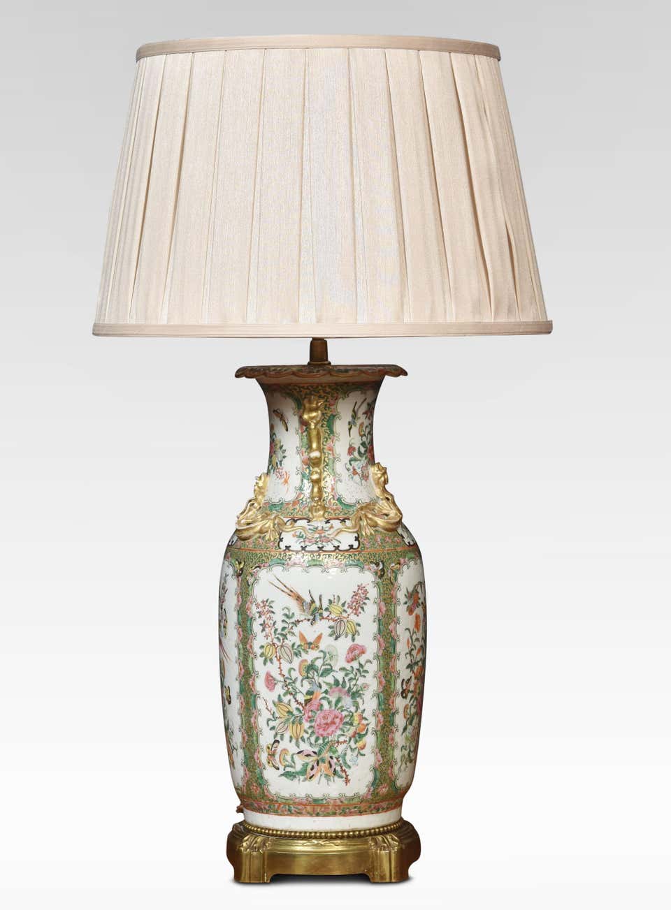 Chinese Famille Rose vase / lamp, circa 1880 For Sale at 1stDibs