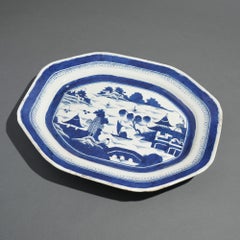 Chinese Canton octagonal platter, c. 1850