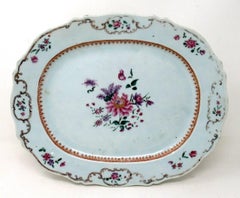 Chinese Canton Porcelain Famille Rose Cabinet Plates Chargers Qianlong Dynasty