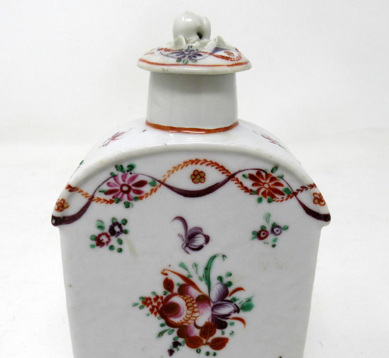 Chinese Canton Porcelain Famille Rose Dome Top Enameled Tea Caddy Qianlong 18 Ct 1