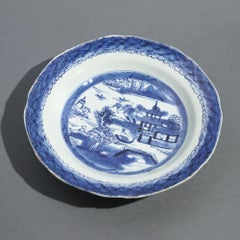 Chinese Canton porcelain rim soup, c. 1820