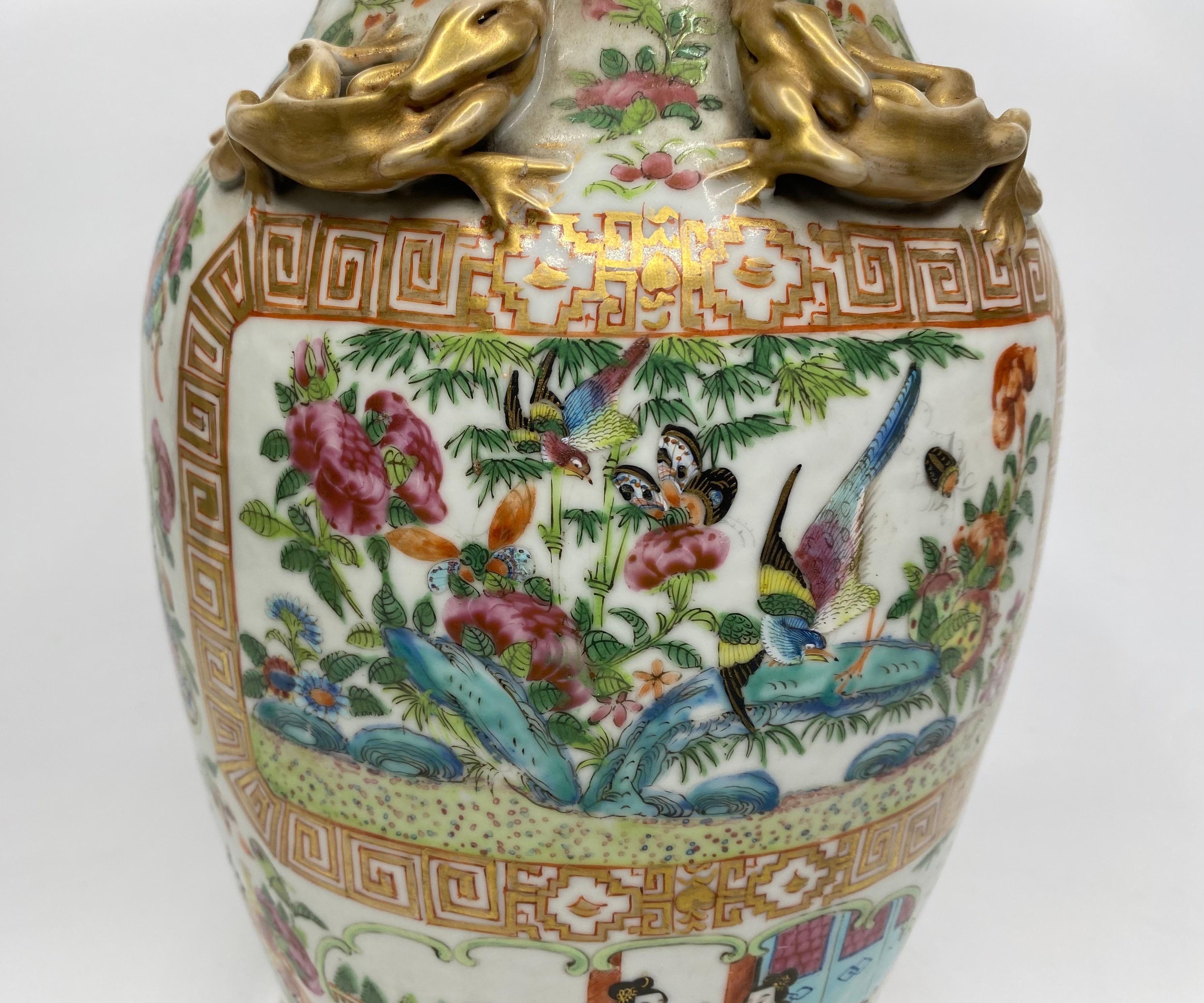Chinese Cantonese porcelain vase, c. 1870. Qing Dynasty. In Excellent Condition In Gargrave, North Yorkshire