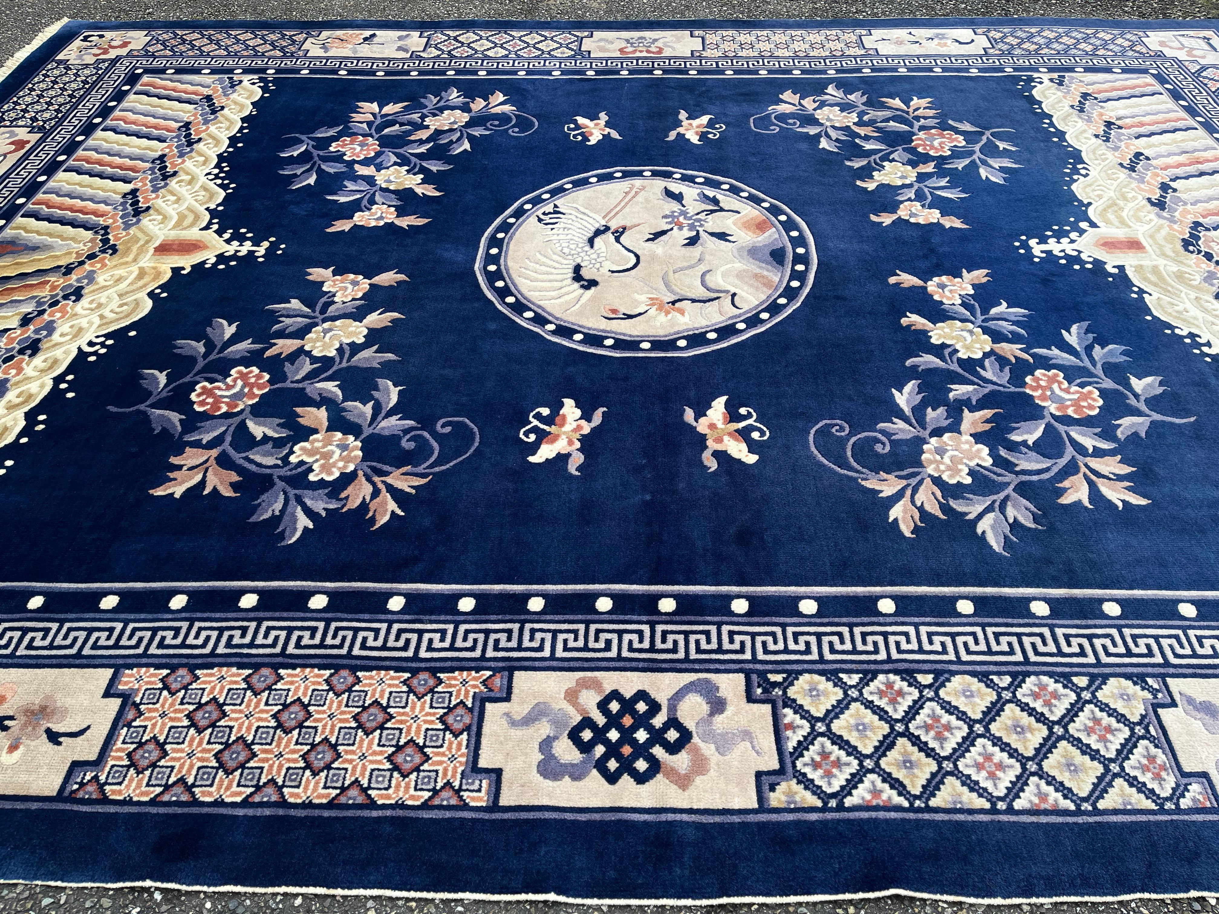 Wool Chinese Carpet, Beijing XXth China For Sale