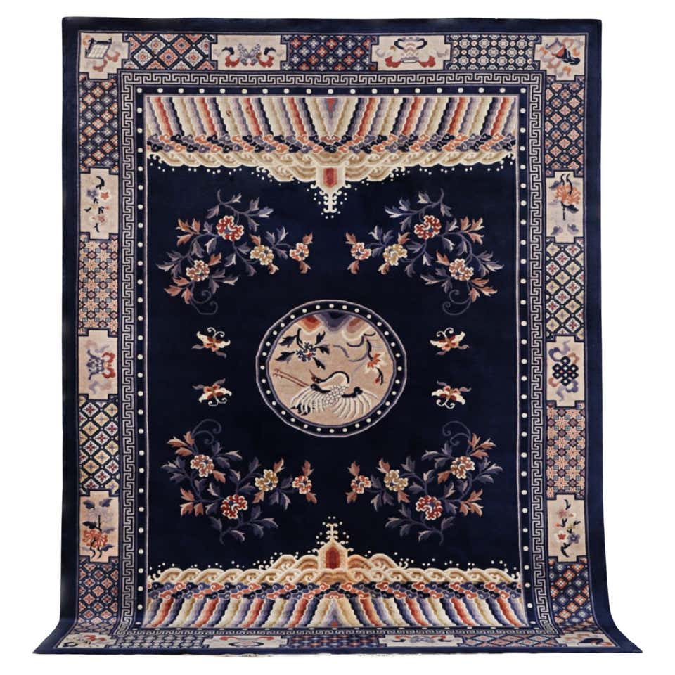 Skin Rug China Chinese Silk Rug, Beijing, Qing Dynasty, Circa 1930 For Sale at 1stDibs