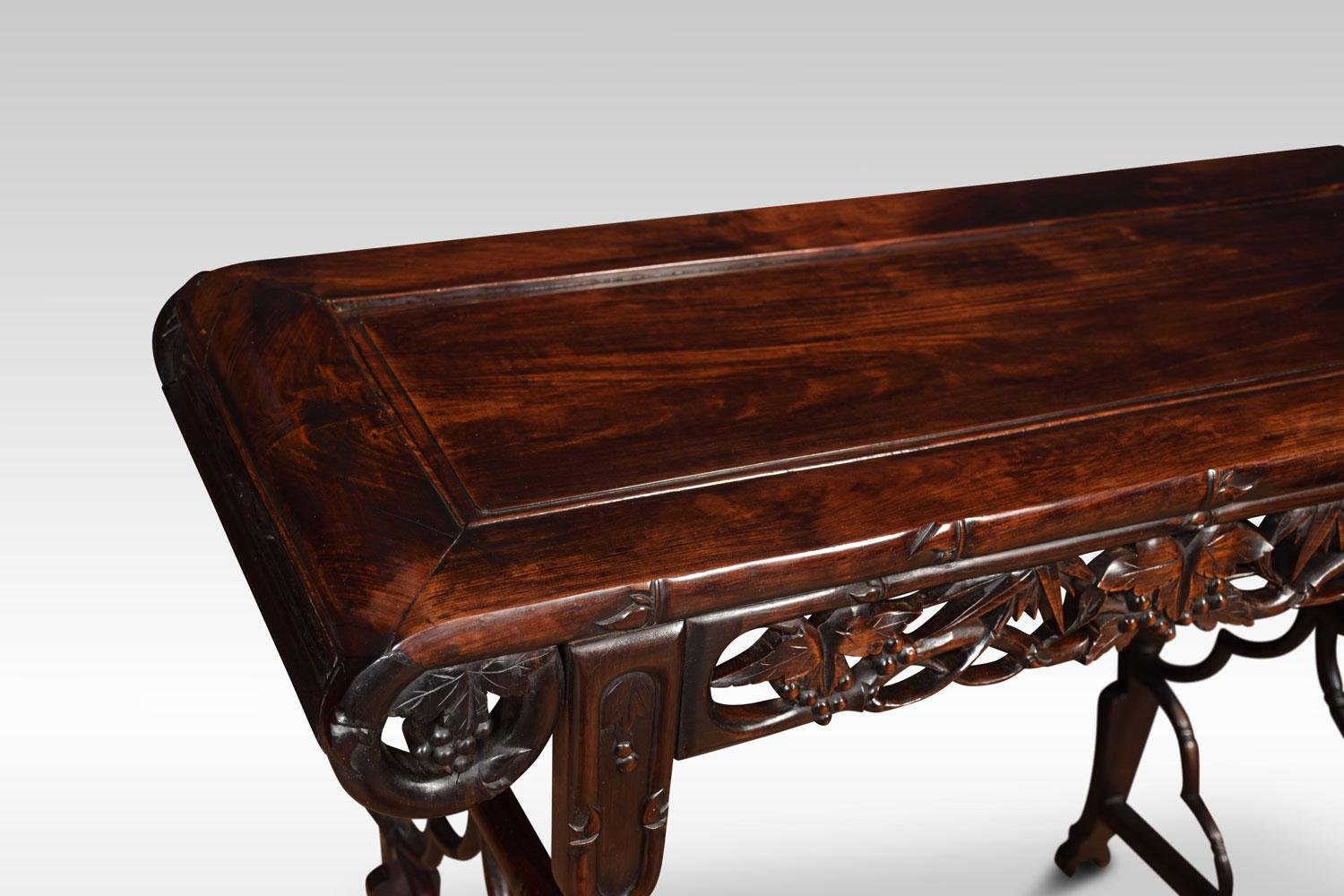 Chinese Carved Alter Table In Good Condition For Sale In Cheshire, GB
