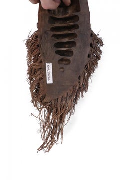 Chinese Carved Bamboo Root Face Wall Hanging