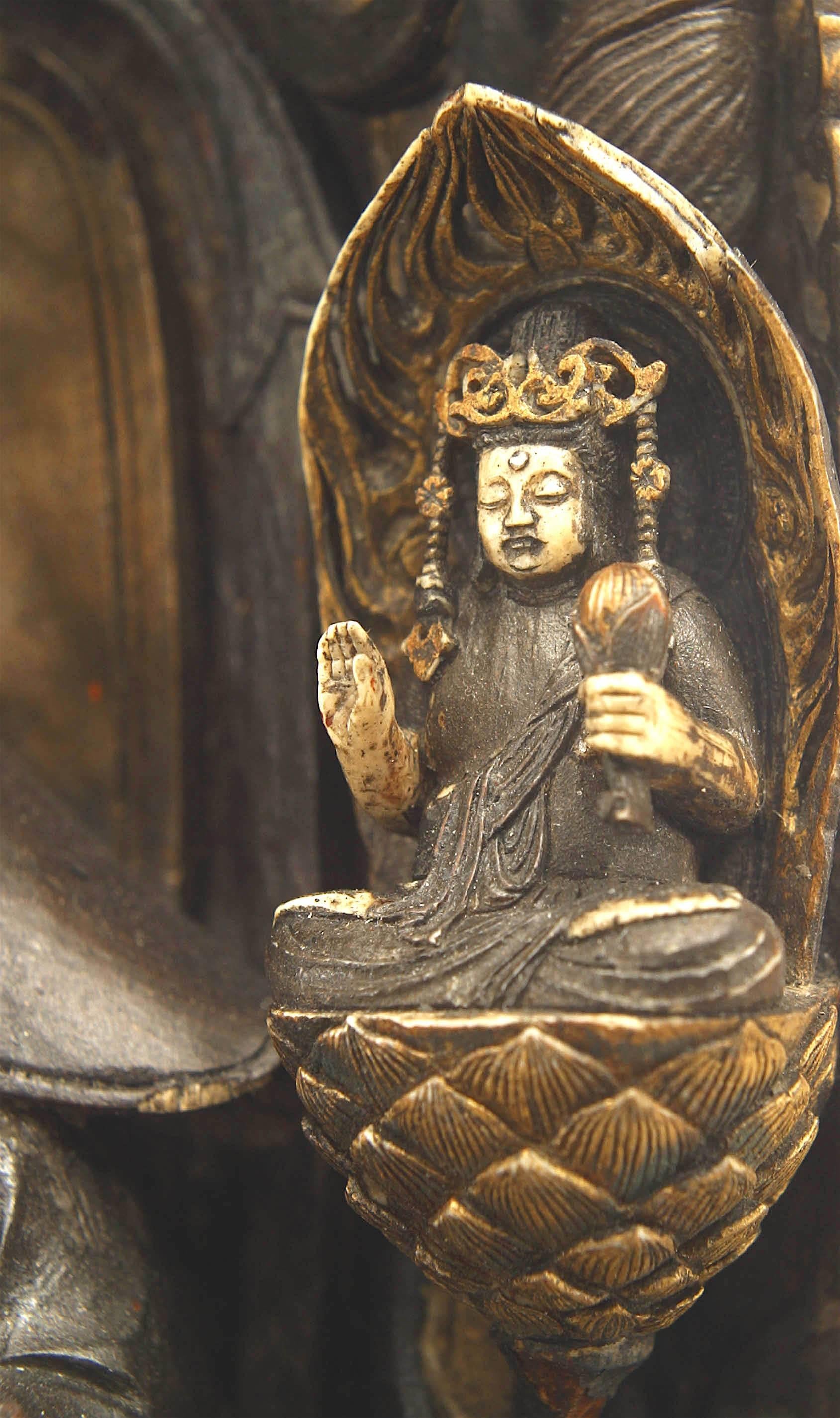 Chinese Carved Bone Figure of Buddha 2