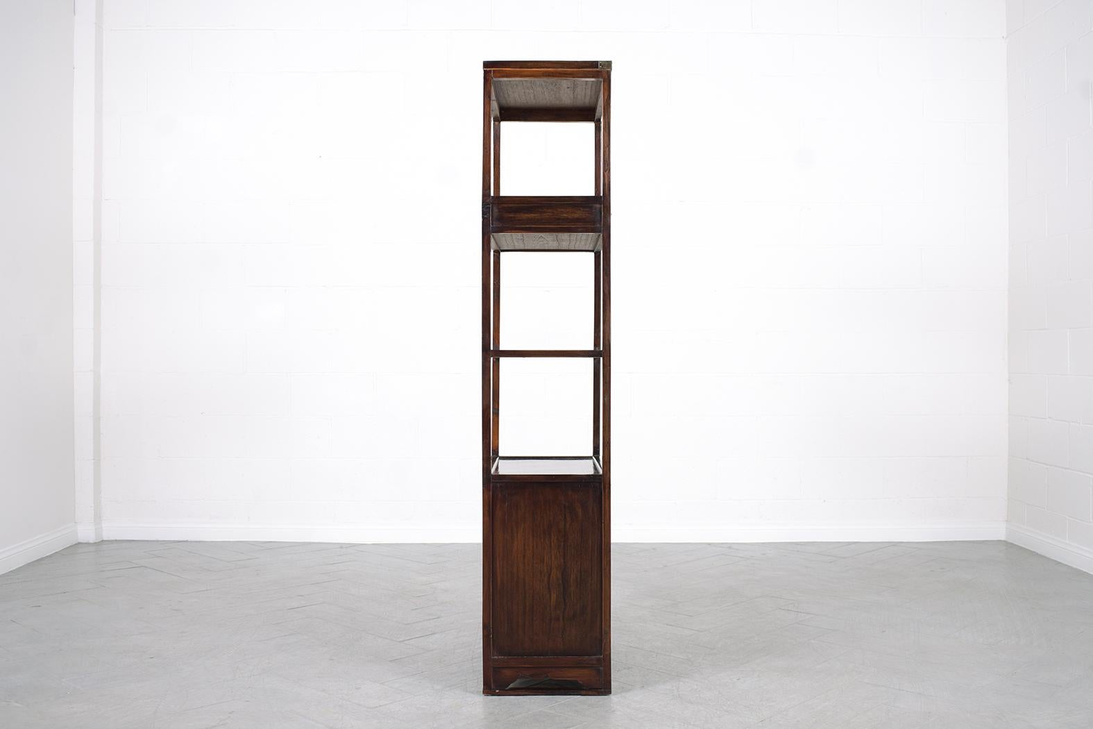Vintage Chinese Elm Wood Bookcase: A Statement of Timeless Craftsmanship 5