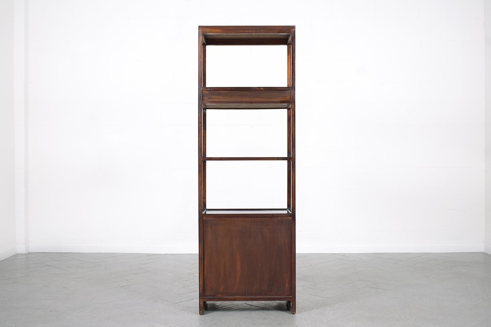 Vintage Chinese Elm Wood Bookcase: A Statement of Timeless Craftsmanship 6