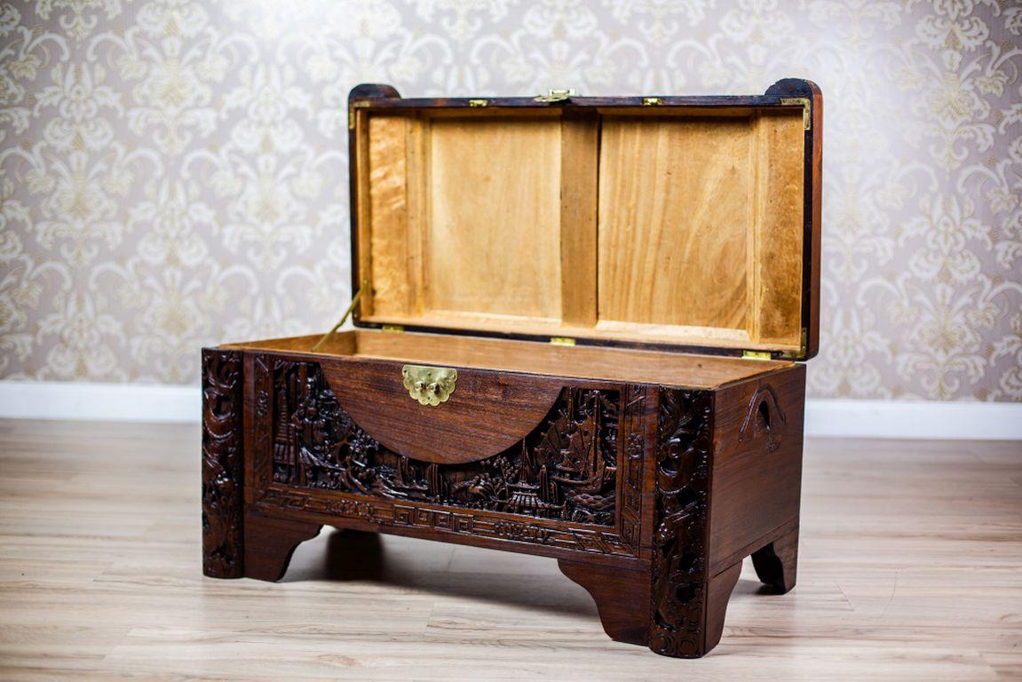 Oak Chinese Carved Chest from the 1930s