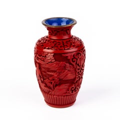 Chinese Carved Cinnabar Lacquer Vase