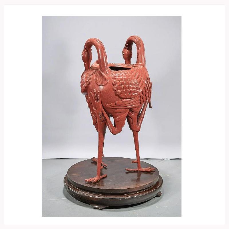 20ième siècle Jardinière Cinnabar sculptée chinoise en vente