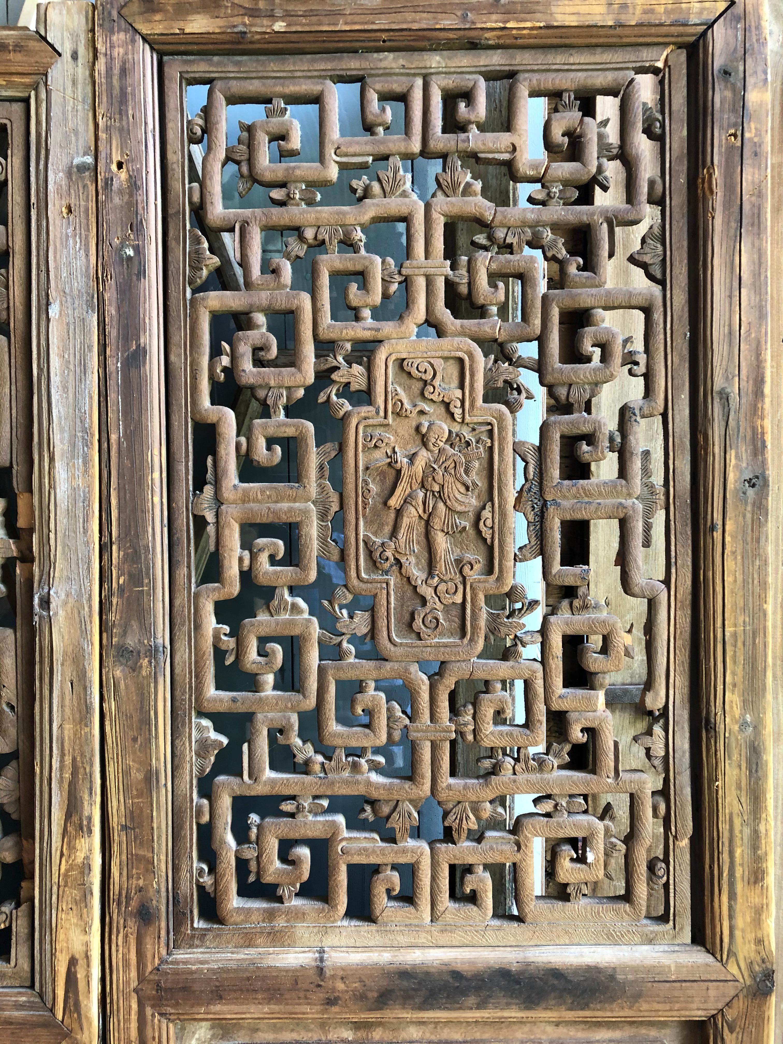 Chinese Carved Doors, 18th Century 1