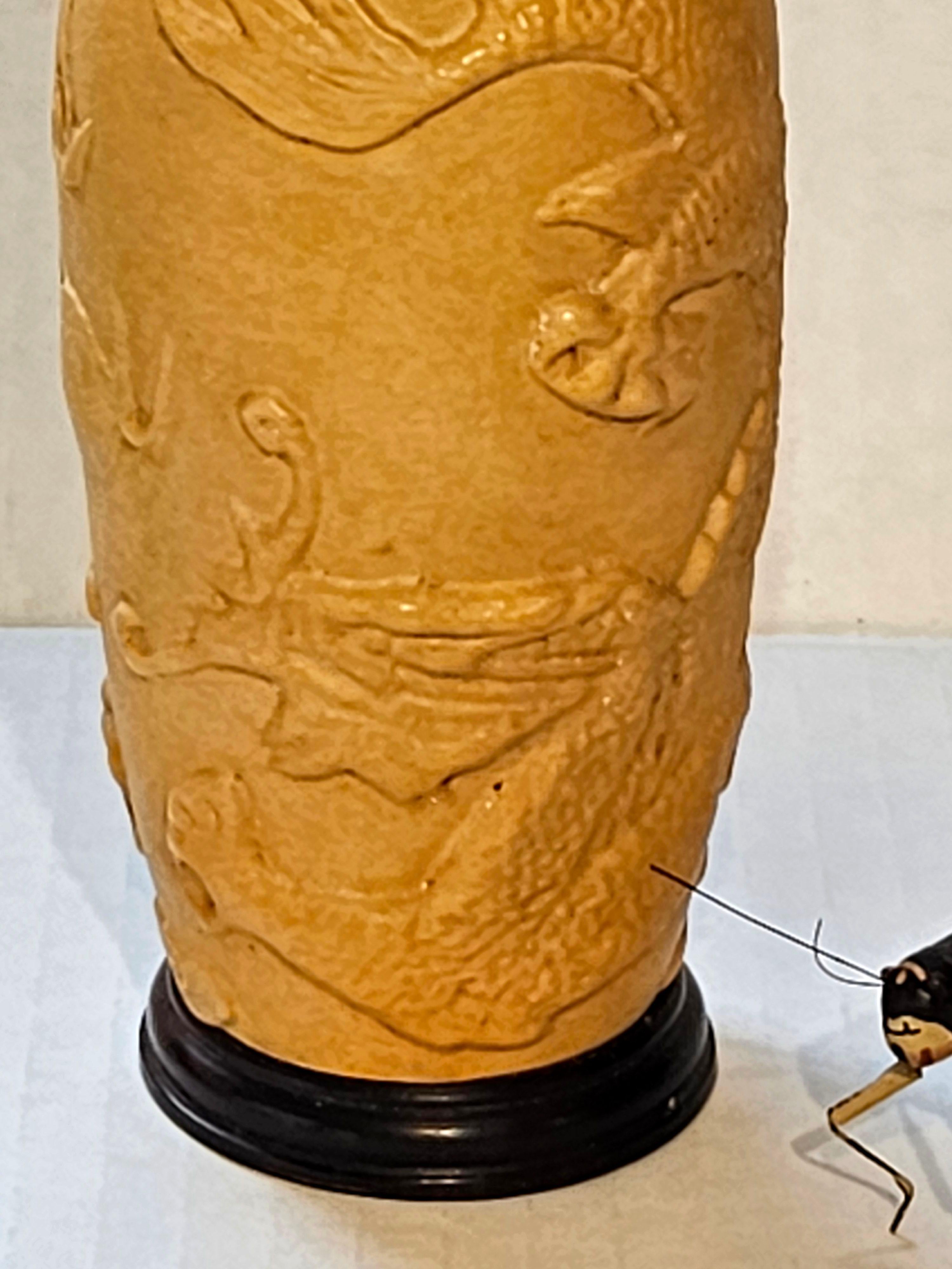 Chinese Carved Gourd Cricket Cage and a Modeled Cricket In Good Condition For Sale In Norton, MA