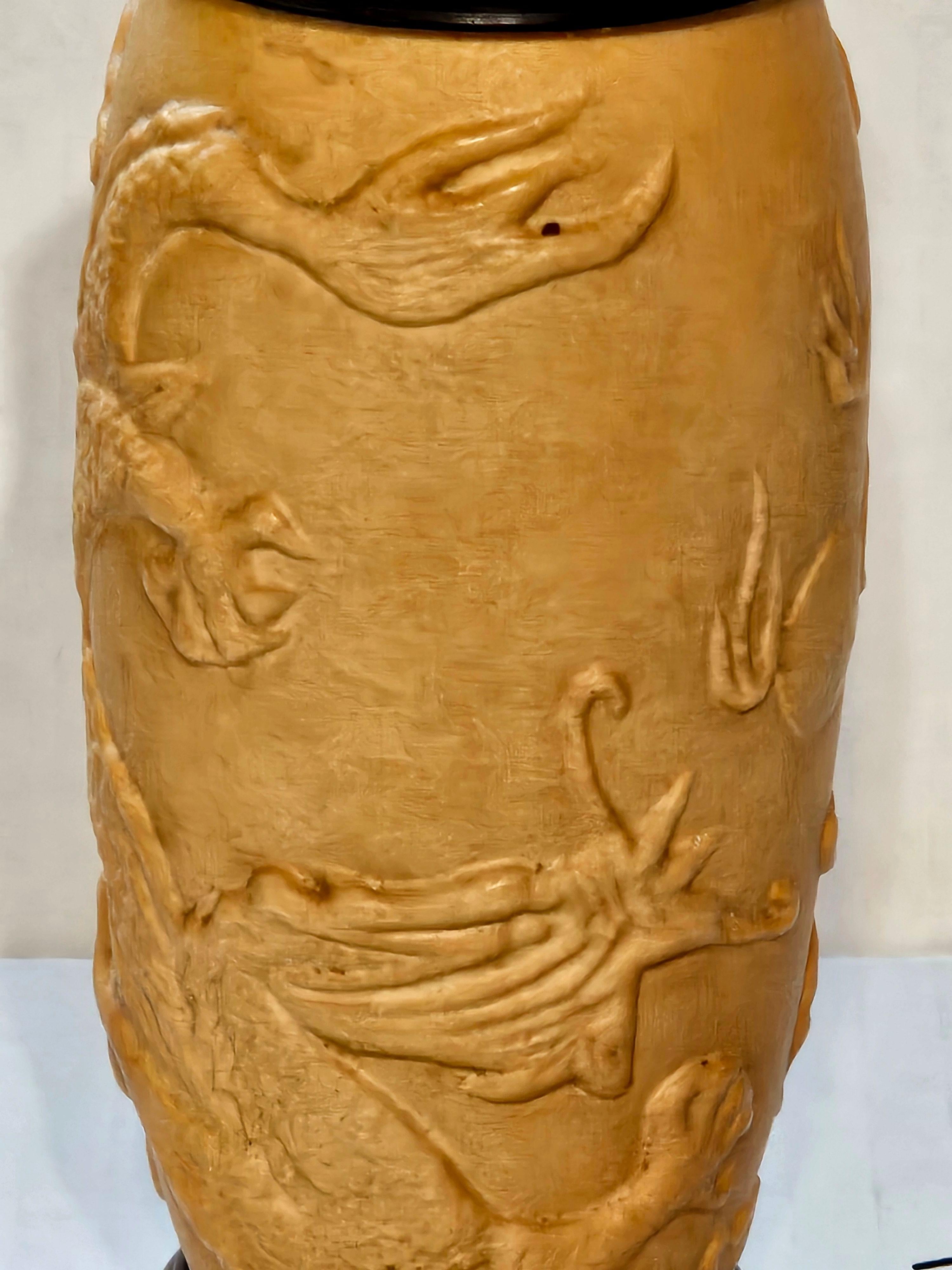Chinese Carved Gourd Cricket Cage and a Modeled Cricket For Sale 2