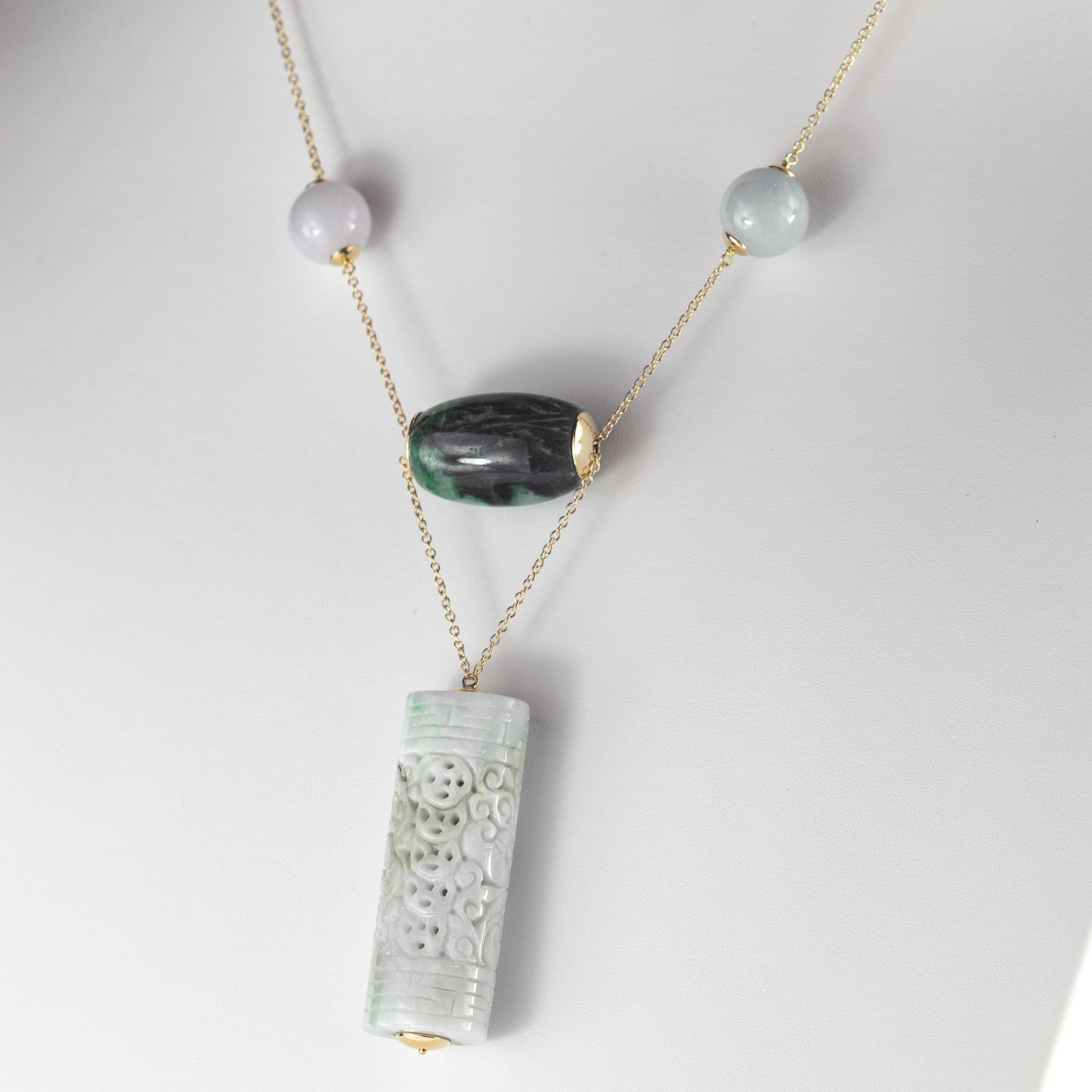 chinese stone necklace