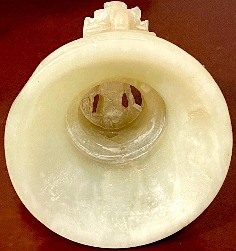Chinese Carved Green Quartz Censor, Now as a Lamp For Sale 7