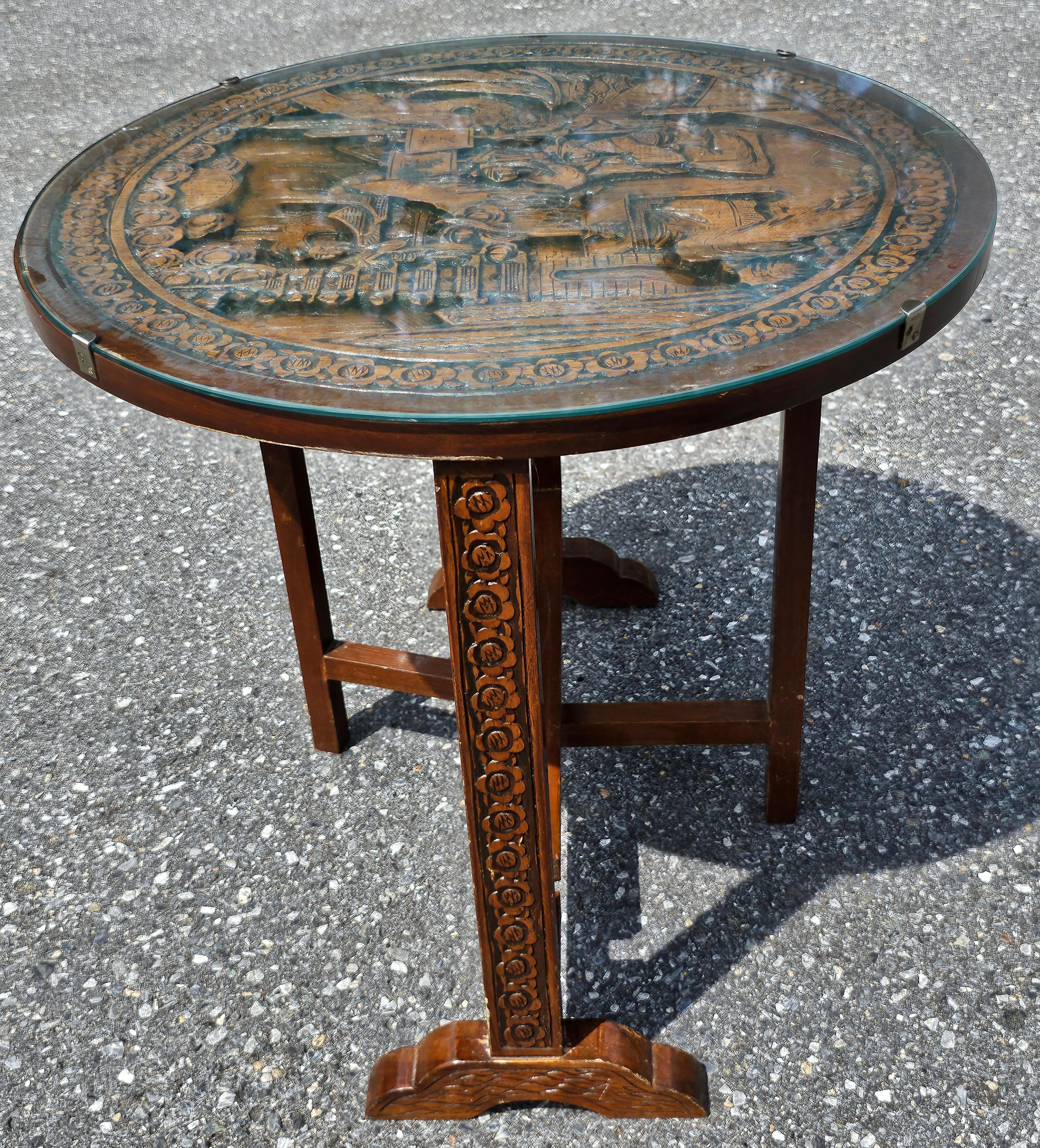 carved chinese tea table