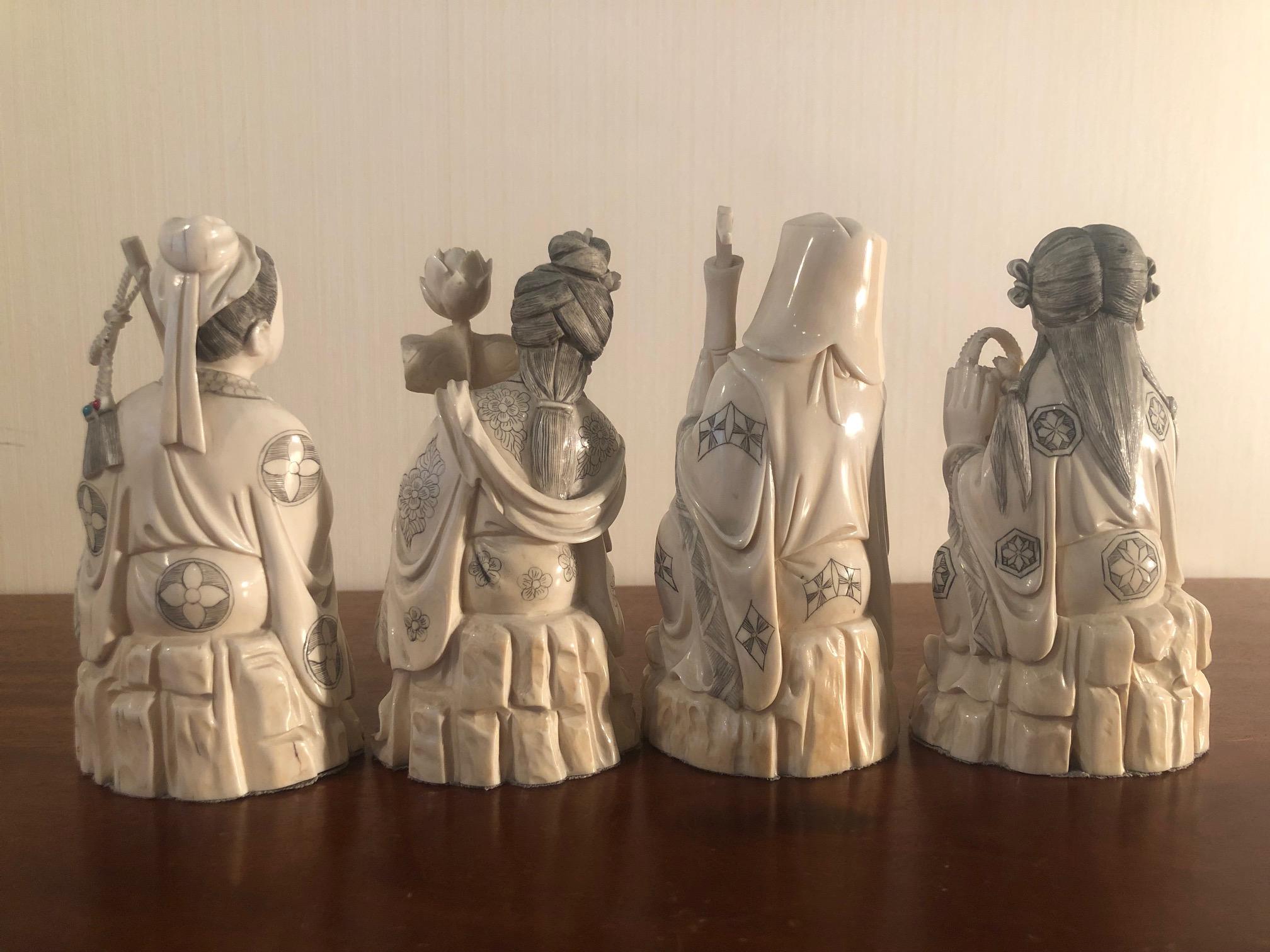 Chinese Carved Figurines, Hong Kong, circa 1950 4