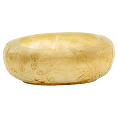 Chinese Carved Jade Brush Washer
