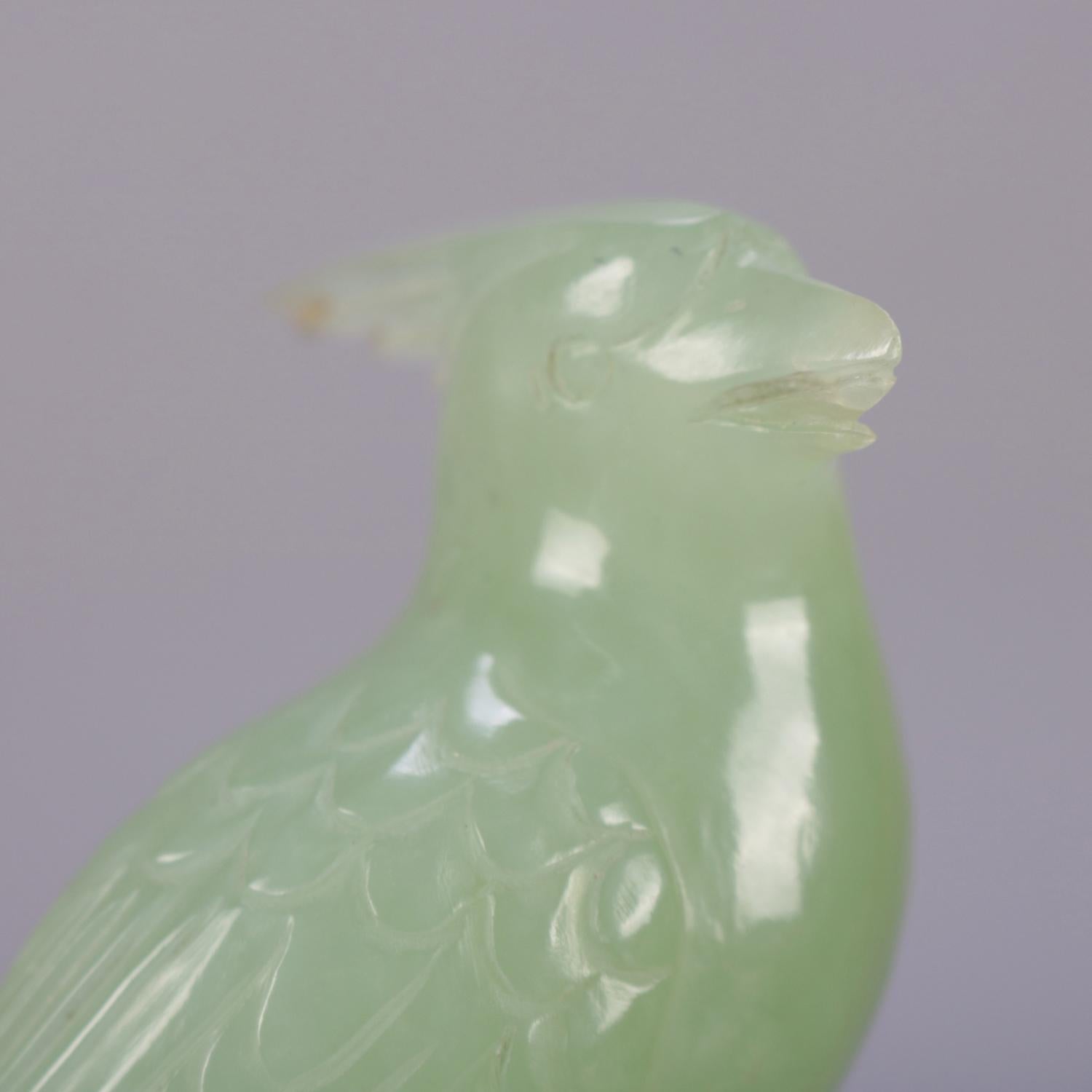 jade bird sculpture