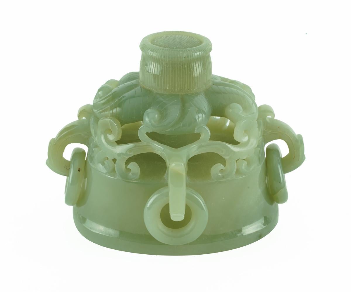 Chinese Carved Jade Urn with Lid 6