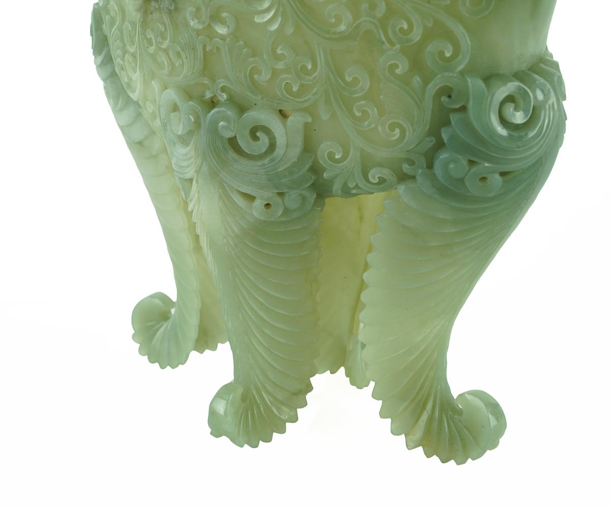 Chinese Carved Jade Urn with Lid 2