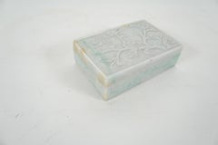 Chinese Carved Jadeite Cigarette Box and Cover