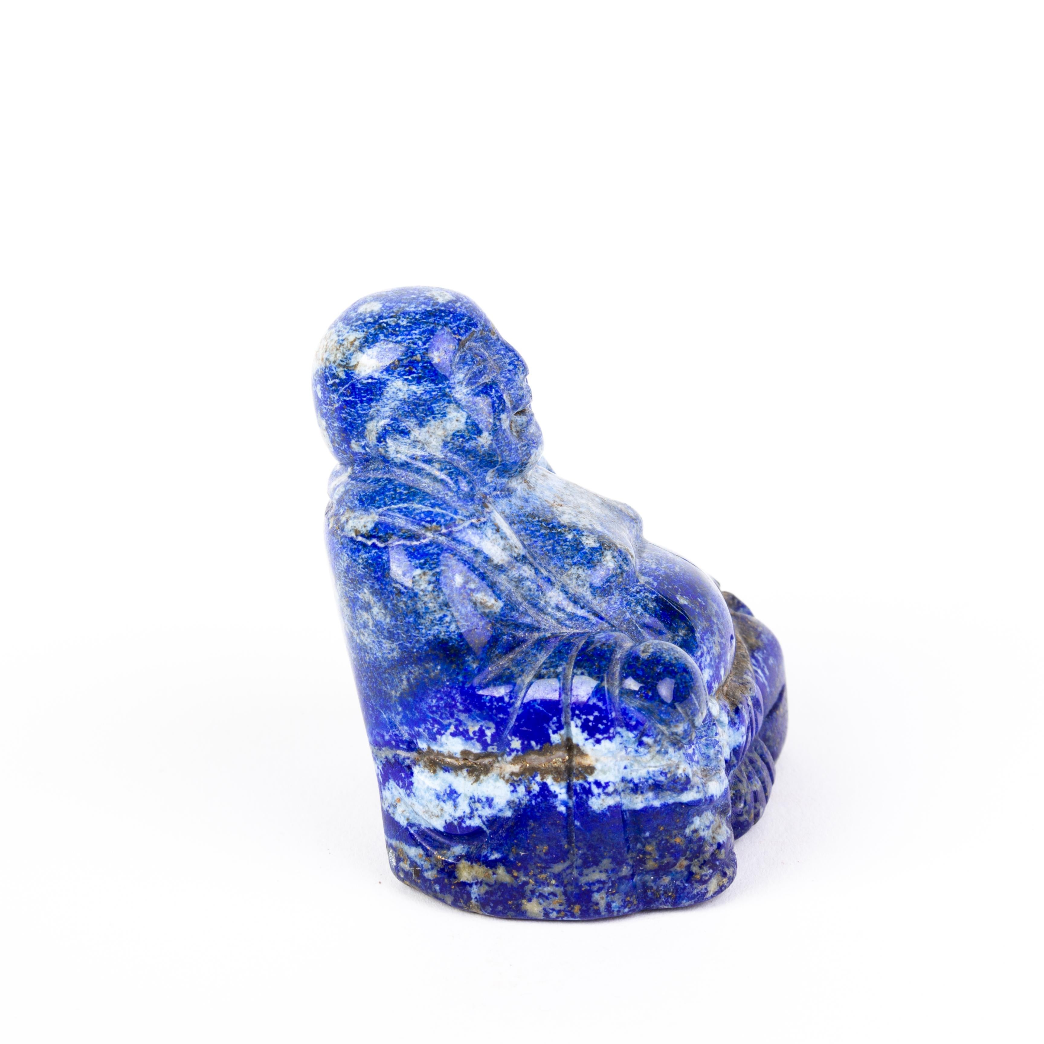 A finely carved Chinese lapis lazuli sculpture of Buddha.
1820 to 1880 China, Qing Dynasty.
Very good condition.
From a private collection.
Free international shipping.