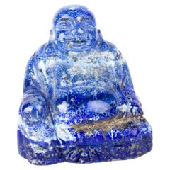 Chinese Carved Lapis Lazuli Buddha Sculpture 