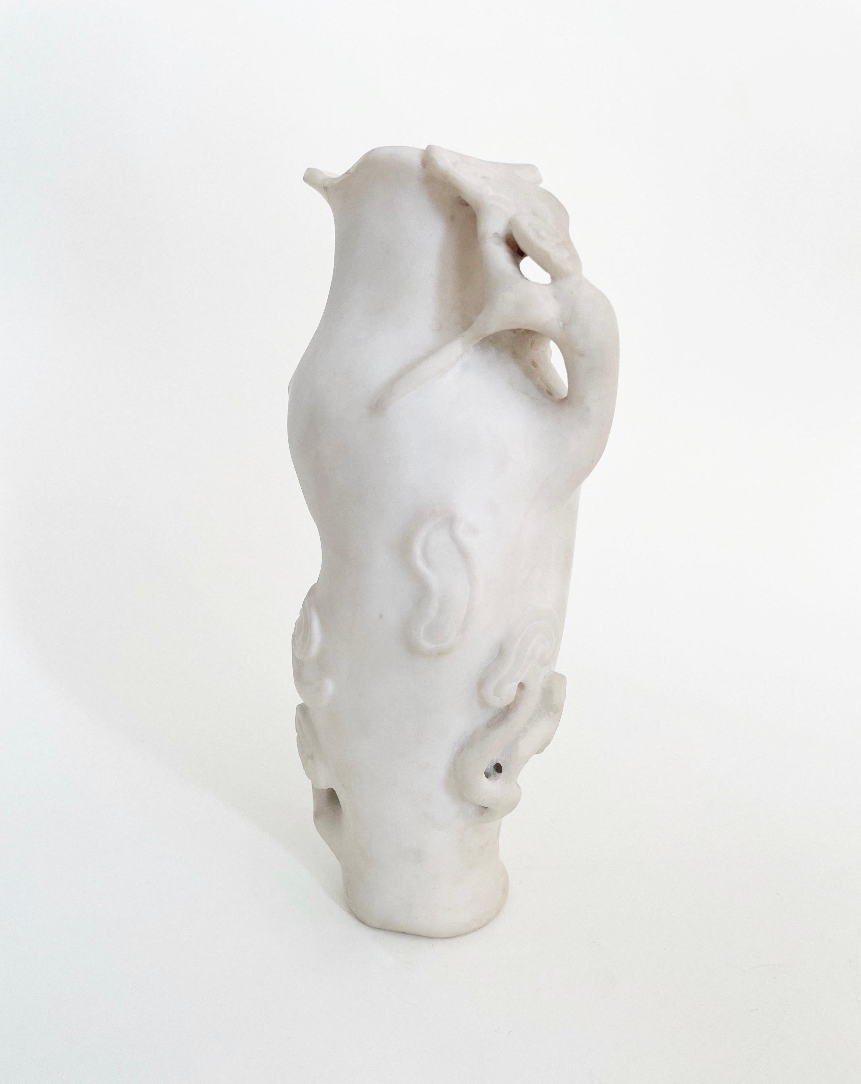 20th Century Chinese Carved Marble Vase For Sale