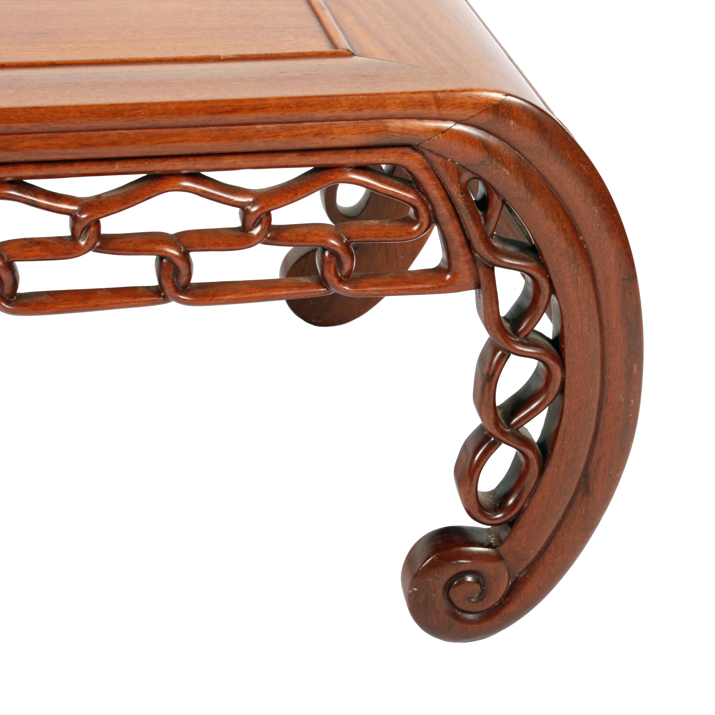 Chinese Export Chinese Carved Opium Table