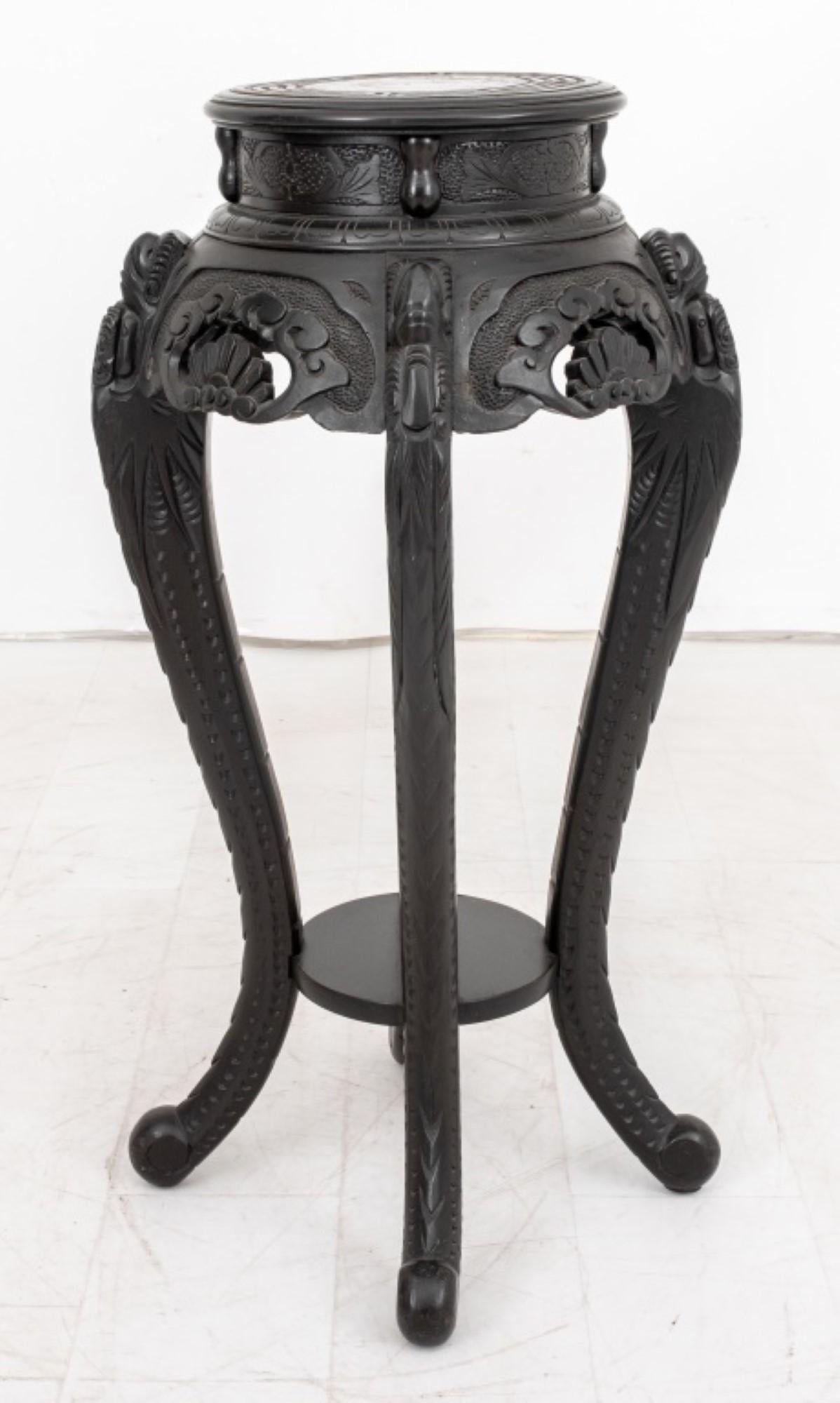 Chinese Carved Plant Stand In Good Condition For Sale In New York, NY