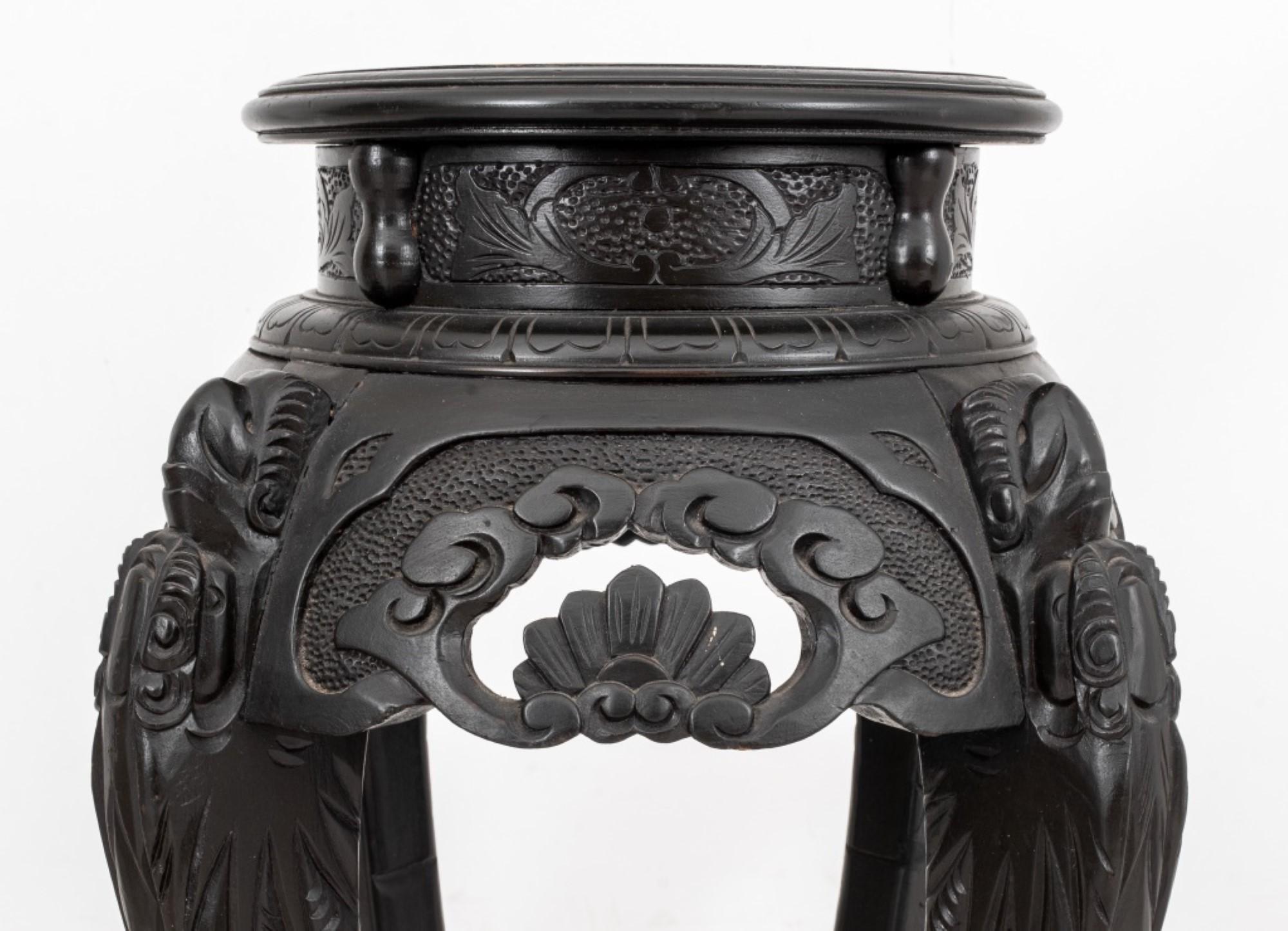 Chinese Carved Plant Stand 1