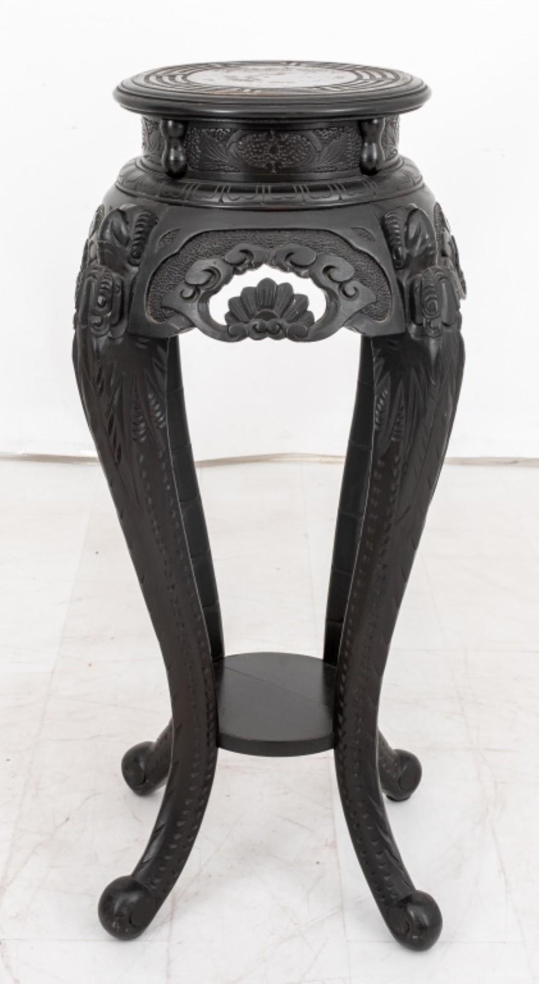 Chinese Carved Plant Stand For Sale 3