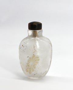 Chinese Carved Rock Crystal Snuff Bottle