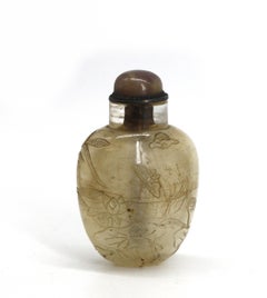 Chinese Carved Rock Crystal Snuff Bottle