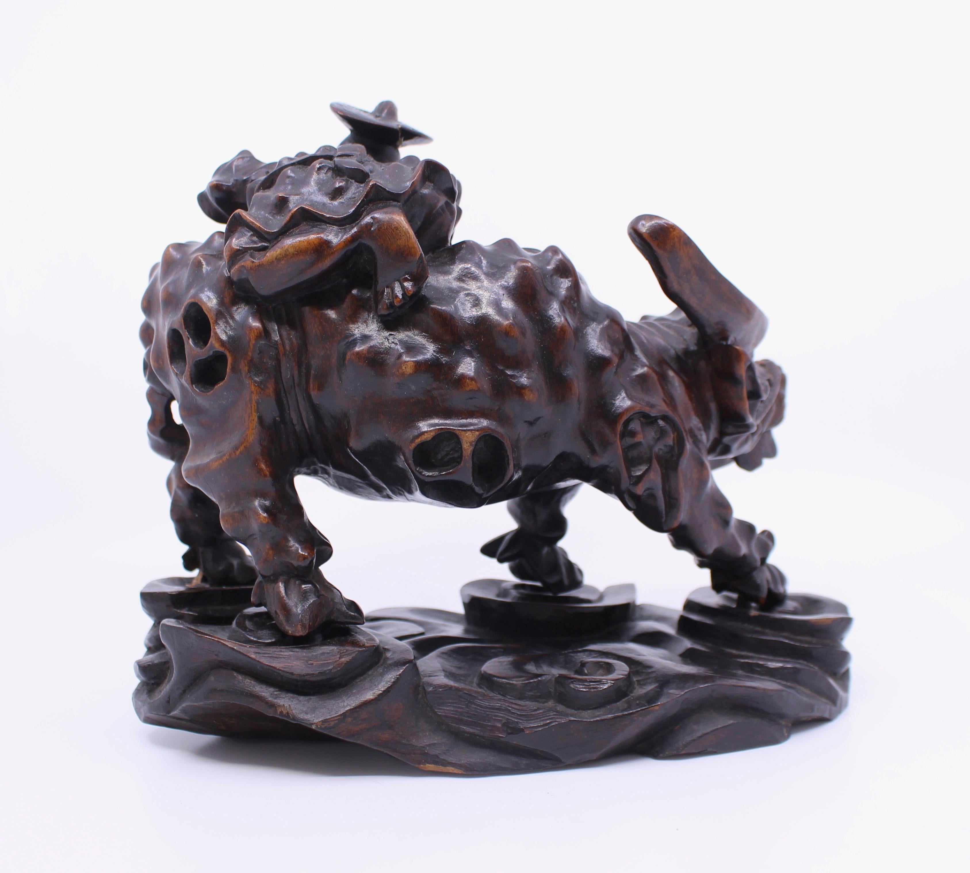 Chinese Carved Rootwood 19th C. Sculpture For Sale 1